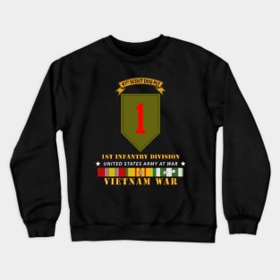 41st  Scout Dog Platoon 1st Infantry Div wo Top w VN SVC Crewneck Sweatshirt